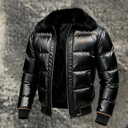 Men’s Premium Winter Puffer Jacket with Fur Collar