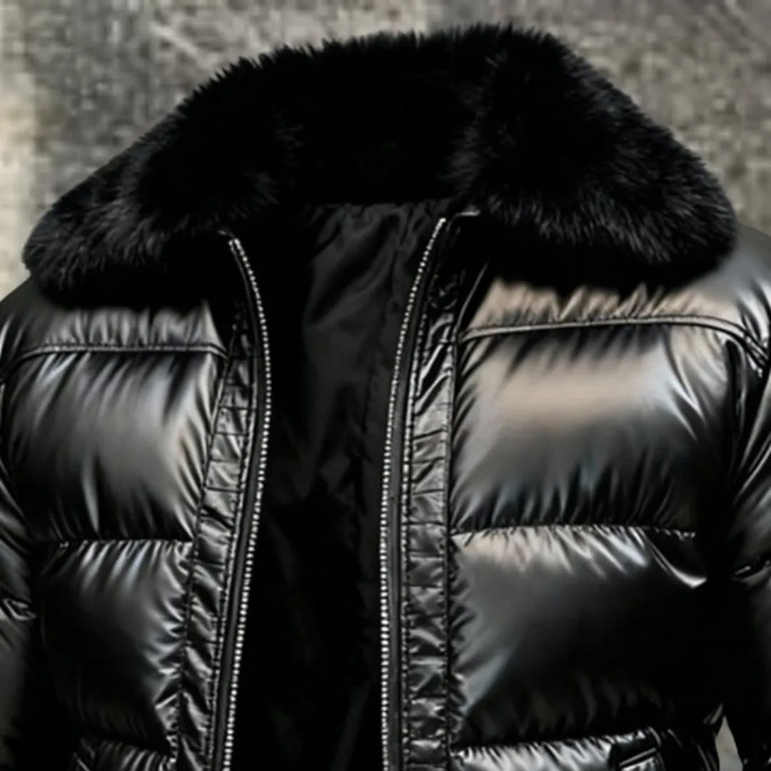 Men’s Premium Winter Puffer Jacket with Fur Collar
