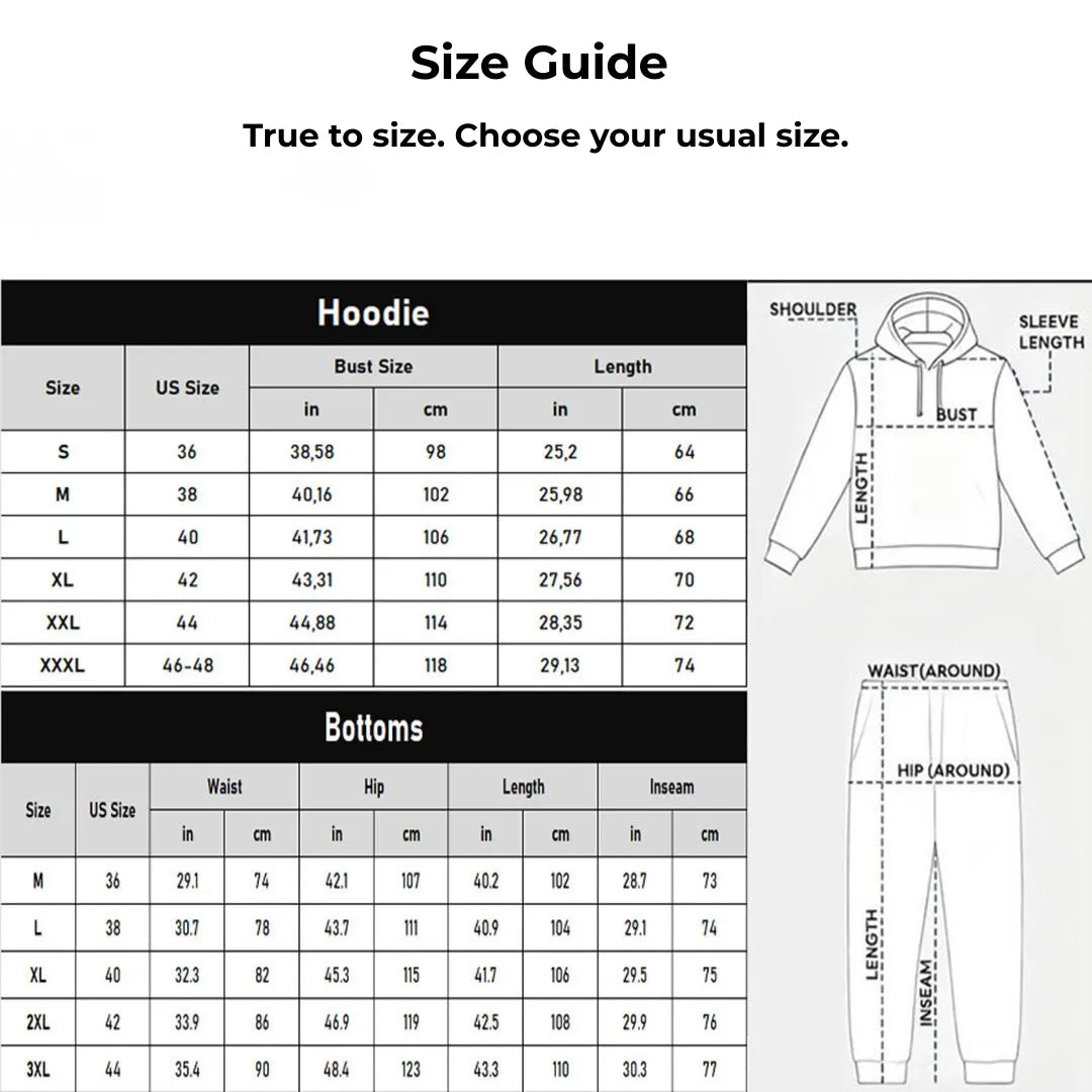 Men's Milano Printed Hoodie and Drawstring Sweatpants Set